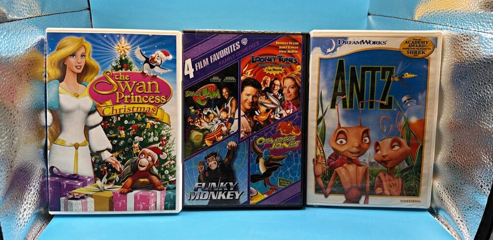 DreamWorks DVD Lot 3: Swan Princess Christmas, 4 Film Favorites, Antz Widescreen